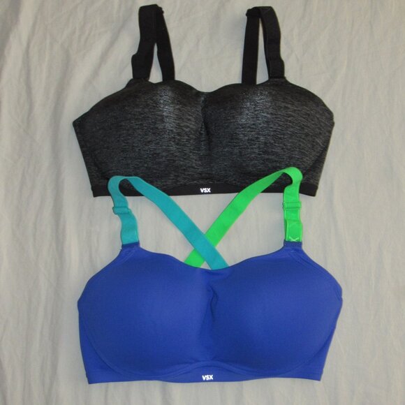 Lot of 2 VSX Sport Victoria's Secret Underwire Workout Sports Bras sz 36DD - Picture 1 of 3